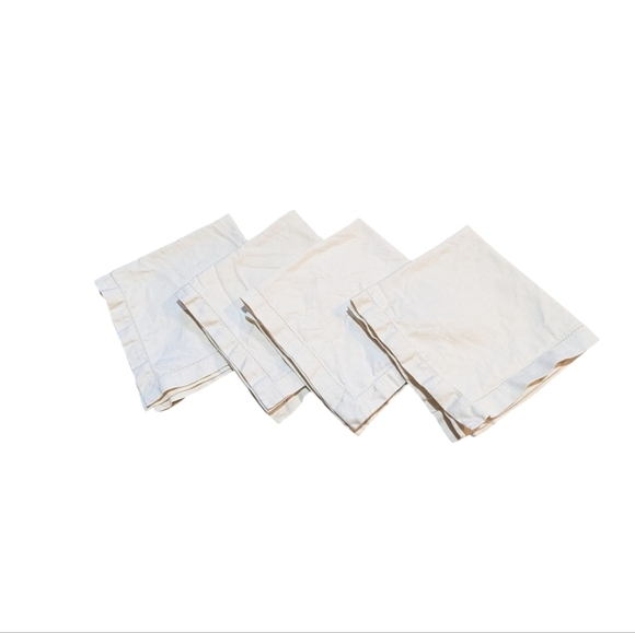 Williams Sonoma 6 Napkins Cream Tan Table Linens Classic Traditional Neutral 19" - Picture 1 of 4